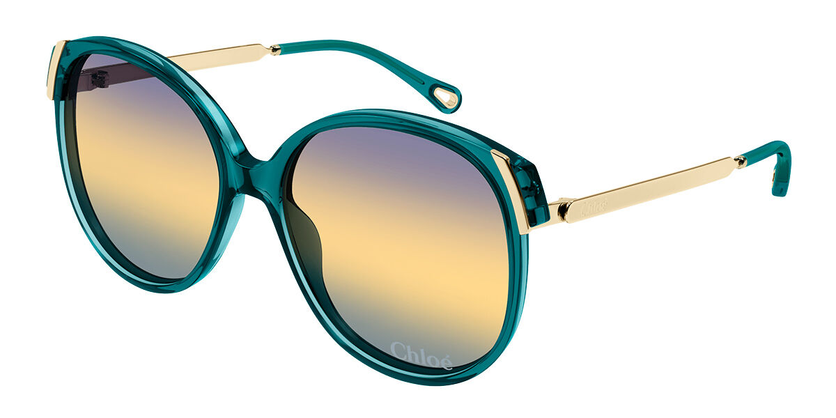 【関税&送料込】Chloe Square Sunglasses Chloé Aly Sunglasses in Transparent pink/gold | Chloé CH