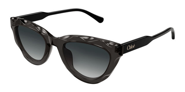 Chloé CH0294S 001 Cat Eye Transparent Dark Grey Sunglasses  display picture 2