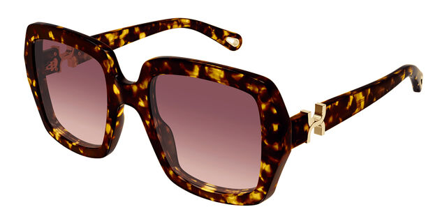 Chloé CH0301S 002 Square Tortoise Sunglasses  display picture 1