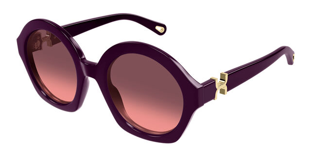 Chloé CH0302S 005 Oval Burgundy Sunglasses | SmartBuyGlasses US display picture 1