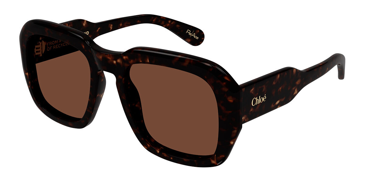Chloe アイウェア スクエア フレム サンクラス CH0310S 002 CH0310S sunglasses Dark Tortoise | SmartBuyGlasses US