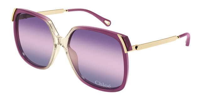 Chloé CH0286S 006 Square Burgundy Sunglasses  display picture 2
