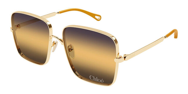 Chloé CH0324S 001 Square Gold Sunglasses | SmartBuyGlasses US display picture 2