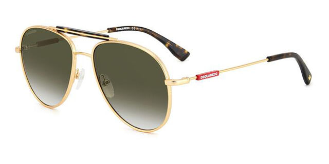 DSQUARED2 Tortoise and Gold Sunglasses Dsquared2 Sunglasses D2 0053/S 10A FQ Beige - eye-oo.com main image 4