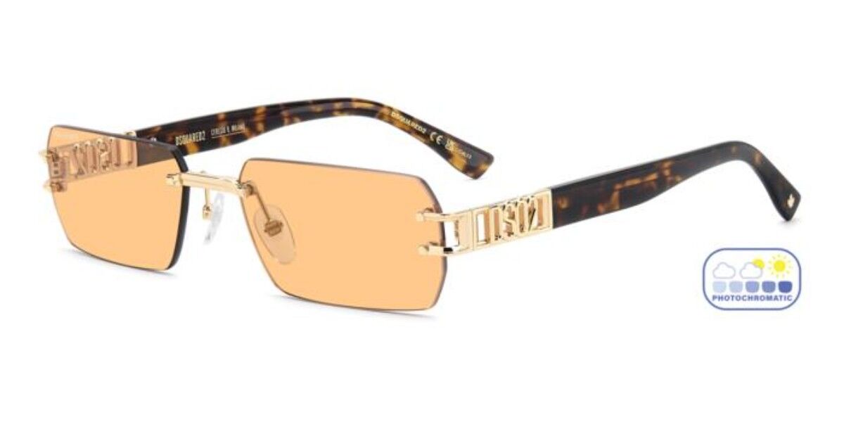 Dsquared2 Męski Rose Gold Dsquaczerwone2 D2 0189/S 000/N8 57 Meskie Okulary Przeciwsloneczne