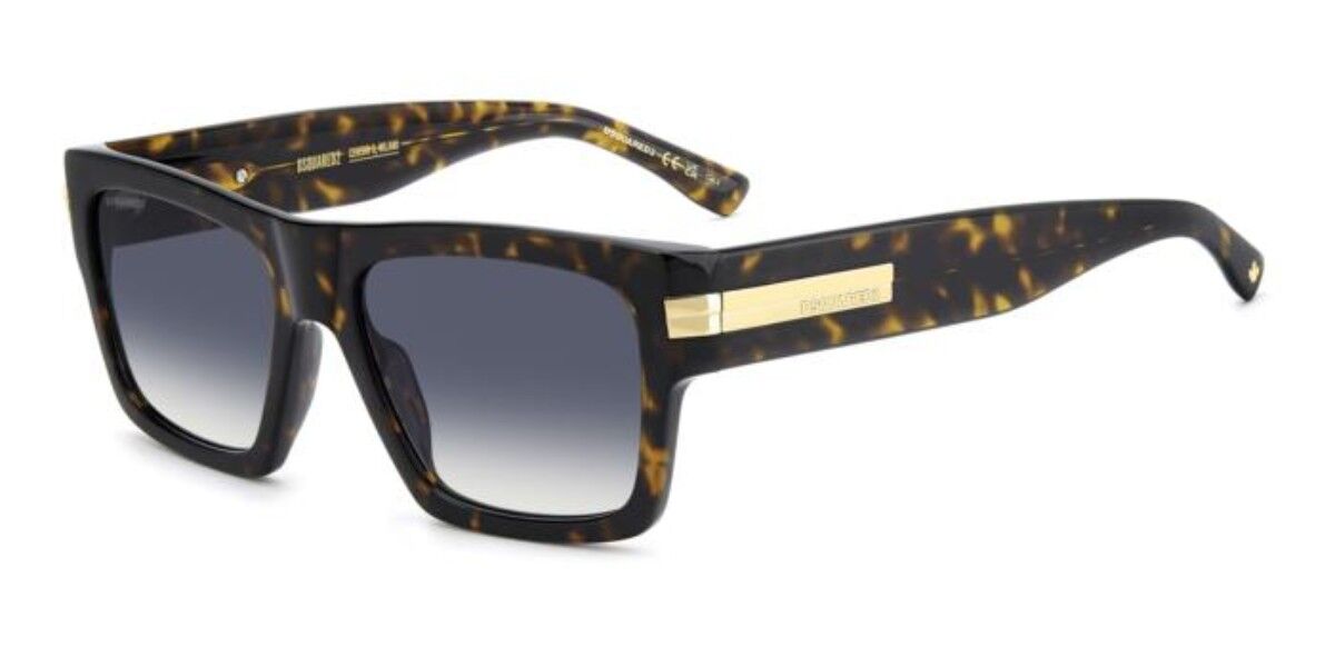 Dsquared2 Męski Dark Tortoise Dsquaczerwone2 D2 0198/S 086/08 55 Meskie Okulary Przeciwsloneczne