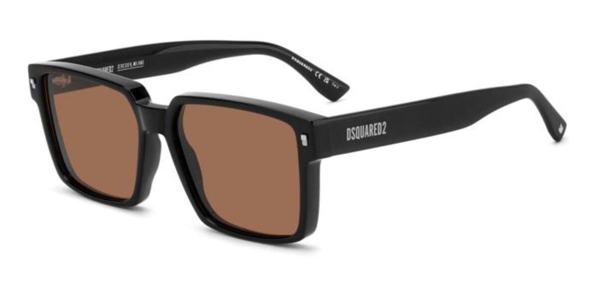 Dsquared2 Męski Czarny Dsquaczerwone2 D2 0202/G/S Azjatycki Krój 807/70 58 Meskie Okulary Przeciwsloneczne