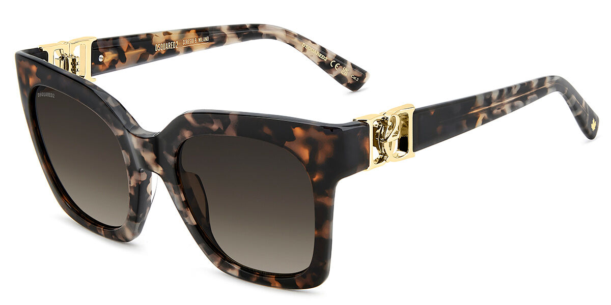 Dsquared2 D2 0207/S 086/HA 52 Sk&ouml;ldpaddem&ouml;nstradeshell Solglas&ouml;gon Kvinna