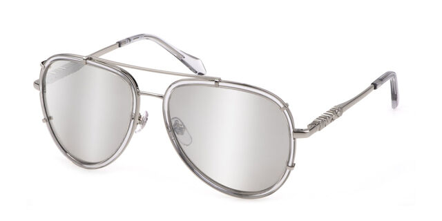 Just Cavalli silver and gray sunglasses JUST CAVALLI Womens Designer Sunglasses Silver Shield JC161S  main image 2