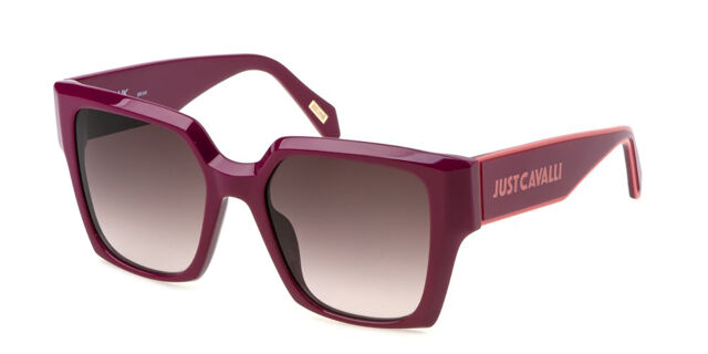 Just Cavalli SJC091V 0G96 Square Full Burgundy Sunglasses  display picture 2