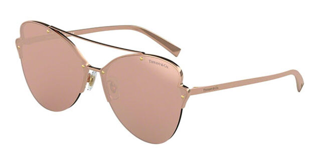 Tiffany & Co. TF3063 6105E0 Butterfly Rose Gold Sunglasses 