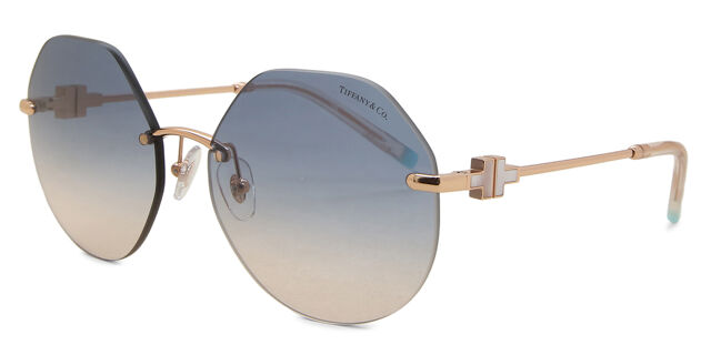Tiffany & Co. TF3077 616016 Geometric Rose Gold Sunglasses  display picture 3