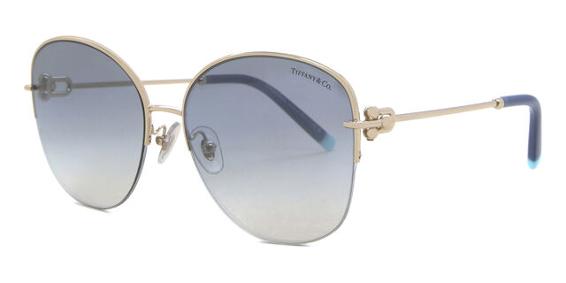 Tiffany & Co. TF3082 61691U Butterfly Pale Gold Sunglasses  display picture 1