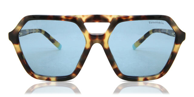Tiffany & Co. Blue and Tortoise Sunglasses Tiffany Eyewear Sunglasses in Tortoise Acetate with Azure  main image 4