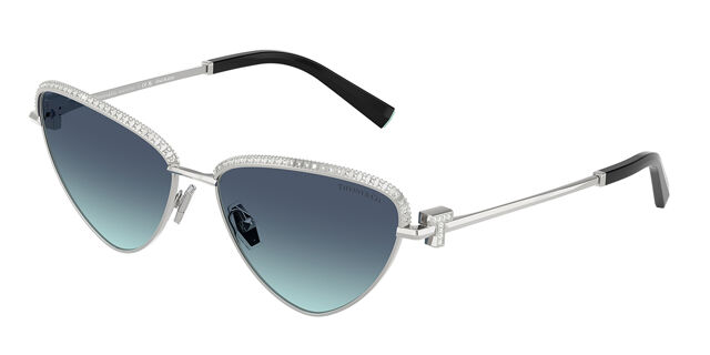 Tiffany & Co. TF3107KB 62139S Cat Eye Silver With Gems  display picture 3