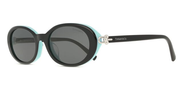 Tiffany & Co. TF4242D Asian Fit 8055S4 Oval Black On Tiffany  display picture 2