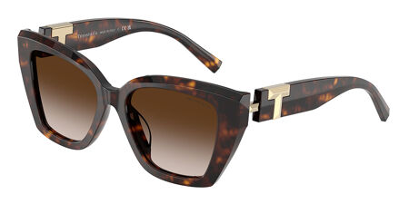 Tiffany & Co TF4239U 8015/3B Tortoiseshell Square Sunglasses Brown Gradient Lens Tiffany & Co TF4239U 8015/3B Sunglasses - Pretavoir main image 4
