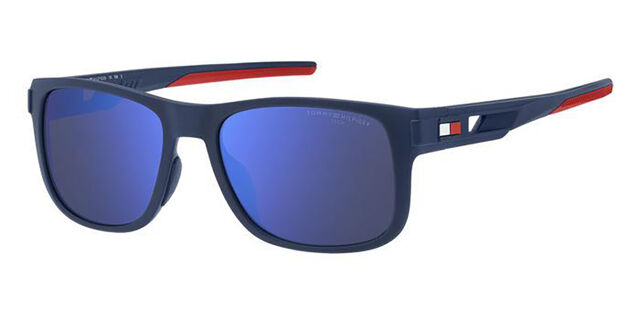 Tommy Hilfiger TH 1913/S FLL/ZS Square Matte Blue Sunglasses  display picture 3