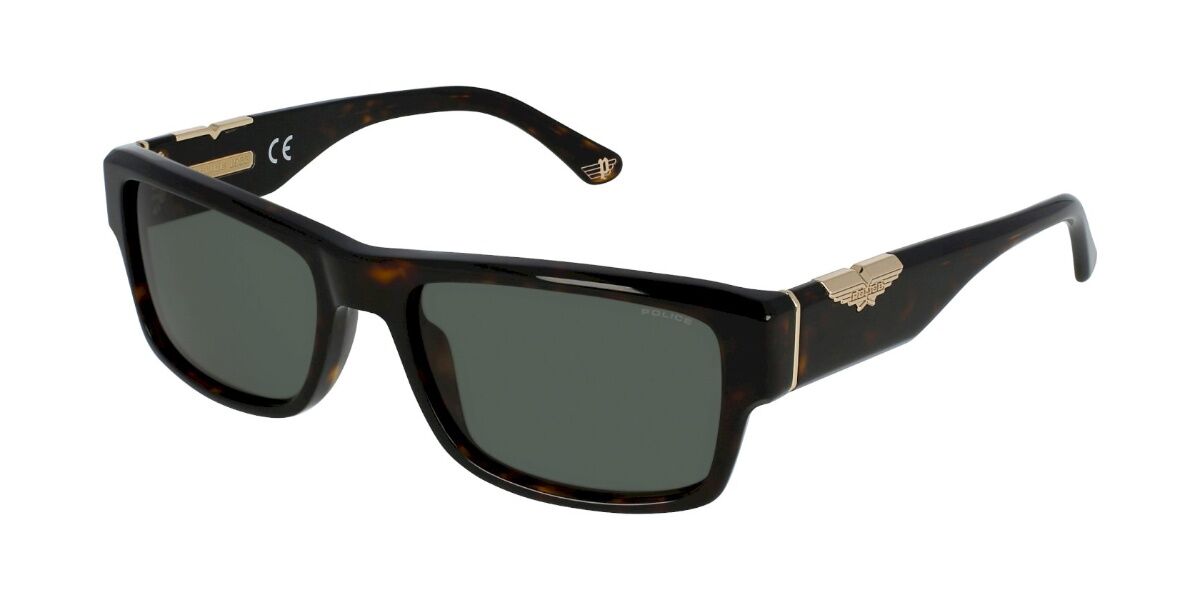 Police Sunglasses Men's Tuxedo-1 SPL970 0300 Gold-Black/Green 55-19-145mm