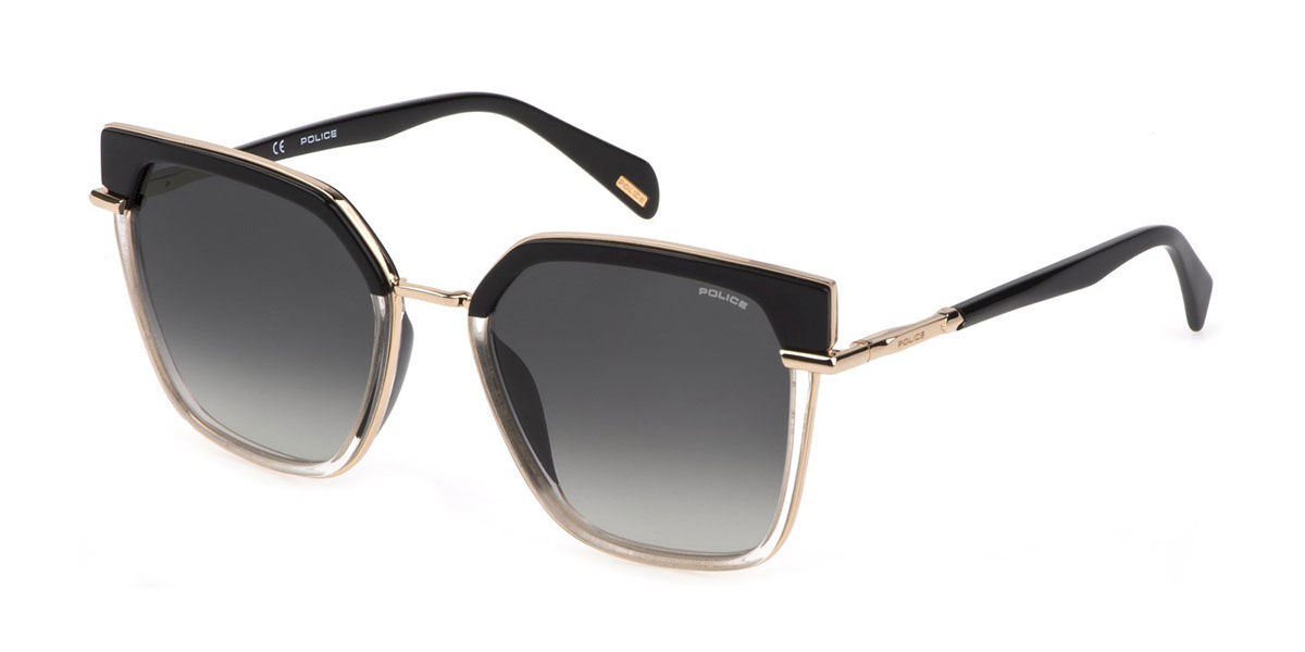 Police SPLG24 0300 Sunglasses Black Clear Two-Tone | VisionDirect Australia
