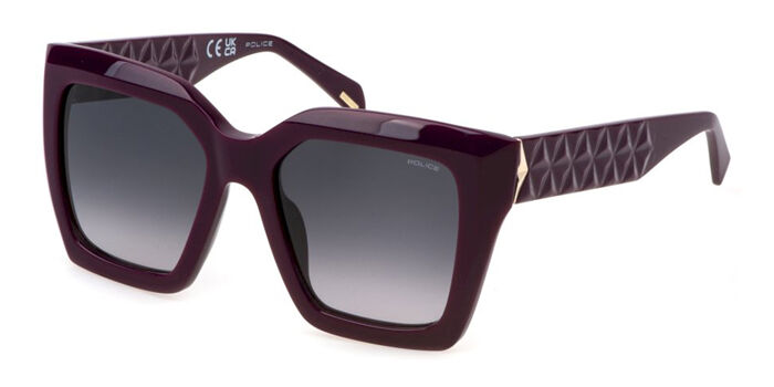 New! Police Violet Gradient Sunglasses SPLL38 594Y, Authentic POLICE SPLL38 594Y Sunglasses Shiny Light Gold Frame  main image 2