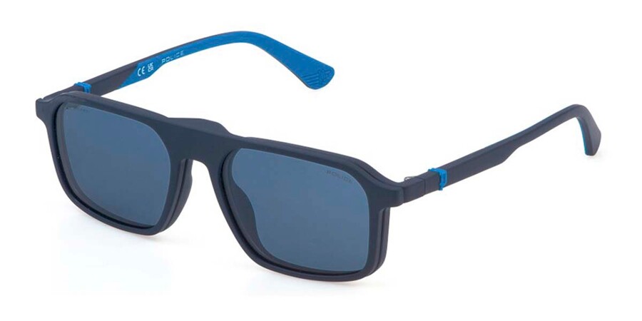 Police UK143 BEYOND JR 3 Kids With Clip-On 7FSP Square Matte Denim Blue ...