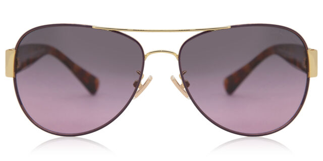 Coach HC7059 L138 924890 Pilot Gold Purple Sunglasses  display picture 1