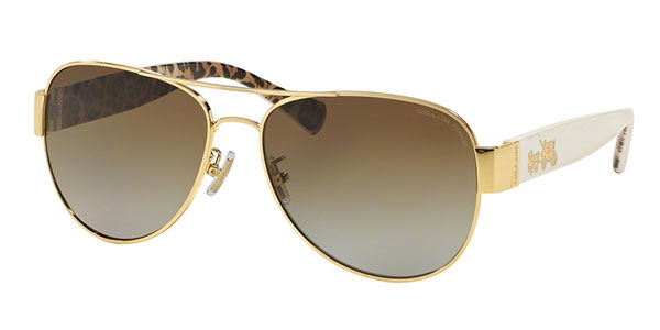 Coach HC7059 Polarized 9249T5 58 Guldiga Solglasögon Kvinna