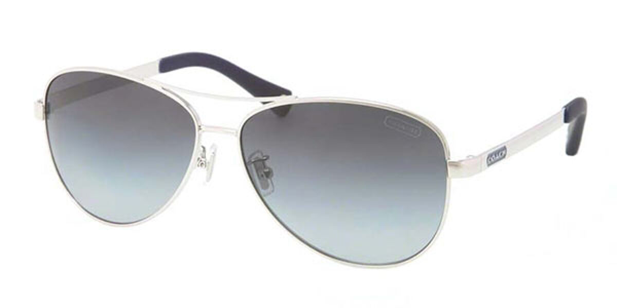 Coach HC7025 Stefanie Polarized 9001T3 Sunglasses in Silver ...