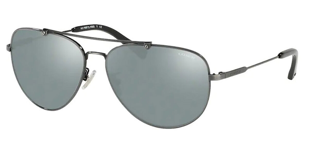 Coach HC7087 L1053 92741U Sunglasses Antique Silver | VisionDirect ...