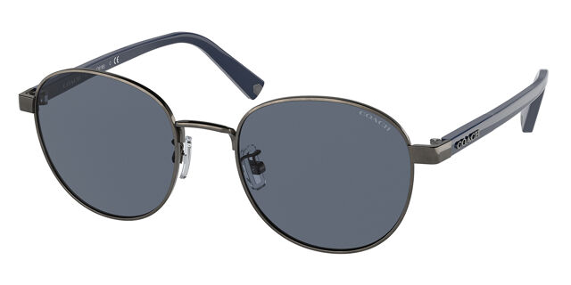 Coach unisex Sunglasses, gunmetal Coach HC7171 CW226 XXL (56 - 21) with Grey lenses and Grey  main image 2