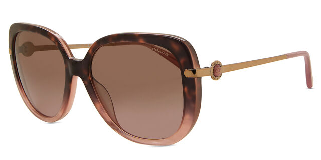Authentic Coach HC8320 C6180 55 Sunglasses Coach HC8320 C6180 56505M Butterfly Rose Pink Tortoise  main image 4