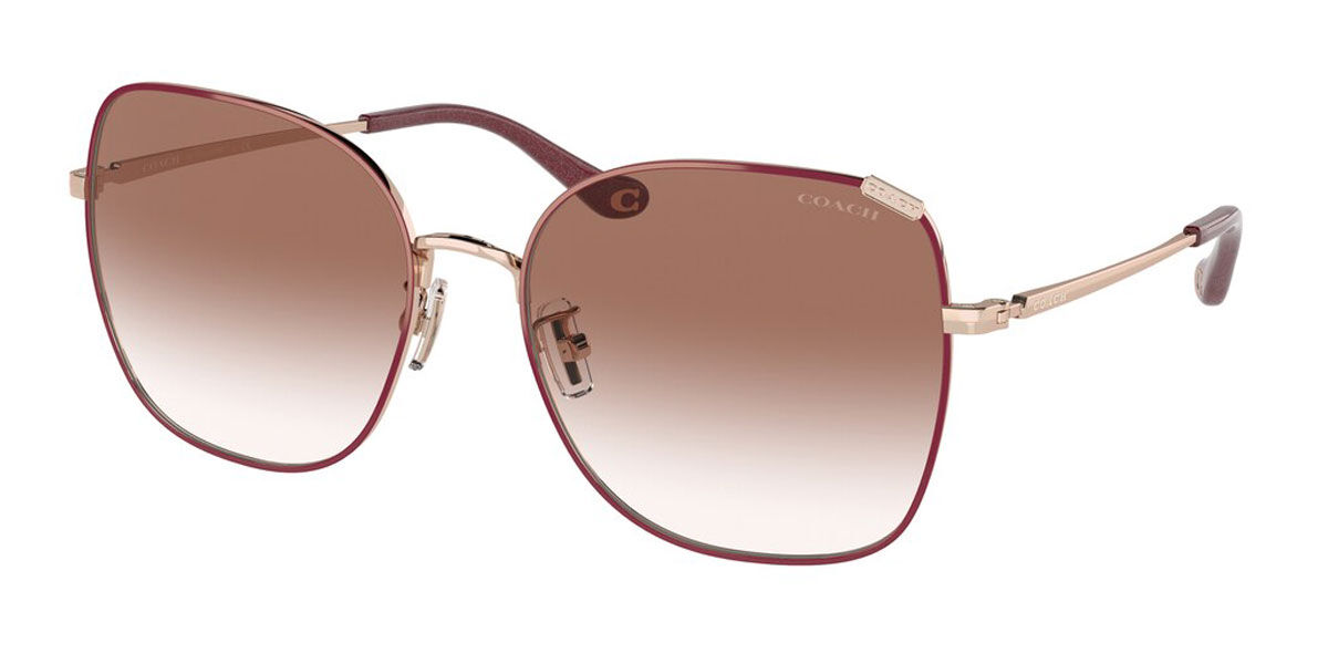 Coach HC7133 94038D Sunglasses in Burgundy Rose Gold SmartBuyGlasses USA