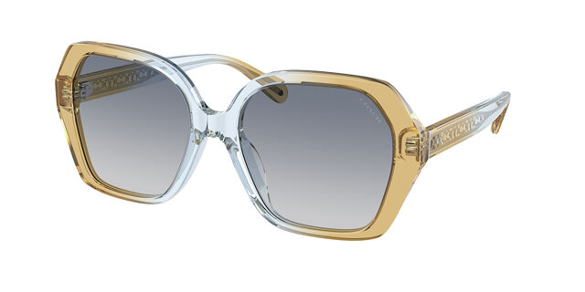 COACH authentic Light Blue Transparent Sunglasses with case NEW Coach HC6223U Eyeglasses Frame | BestNewGlasses.com main image 3