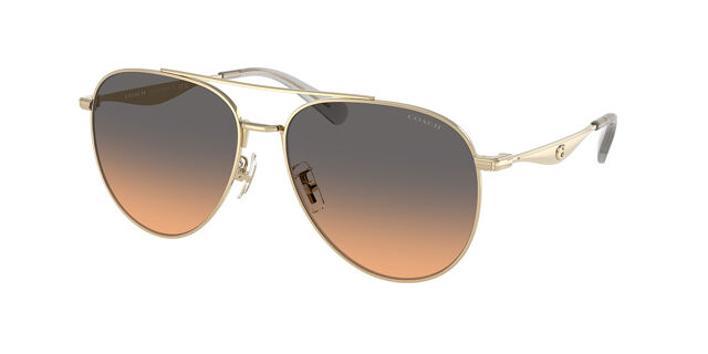 Coach HC7169 CW193 900518 Pilot Shiny Light Gold Sunglasses  display picture 3