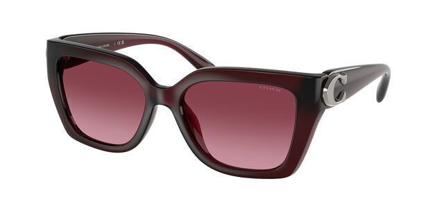 Coach HC8408U CW195 53938H Square Pearly Burgundy Sunglasses  display picture 2