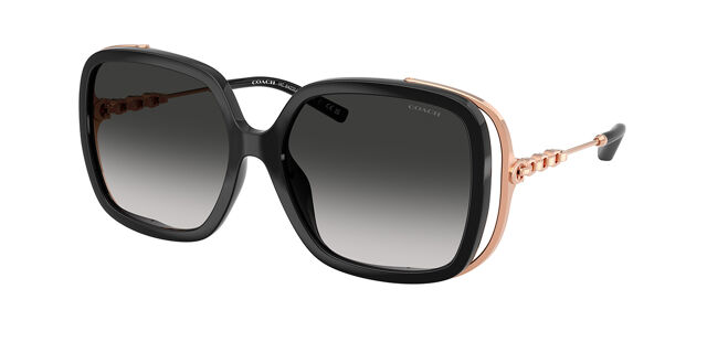 Coach HC8423U CAD80 50023C Square Black/Rose Gold Sunglasses  display picture 1