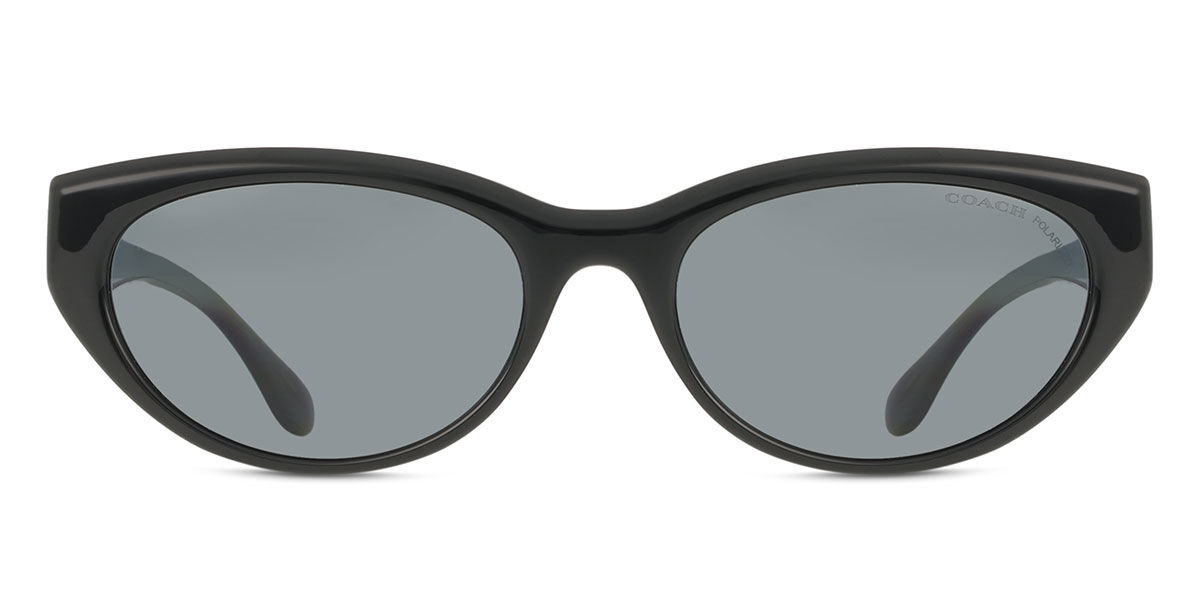 Photos - Sunglasses Coach HC8456D CDP42 Asian Fit Polarized 500281 Women’s  Black Size 55 