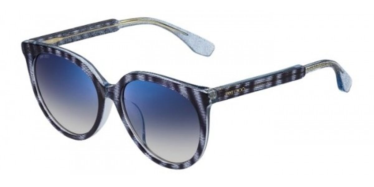 Jimmy Choo Reece/F/S Asian Fit LXP/KM Sunglasses Blue | VisionDirect ...