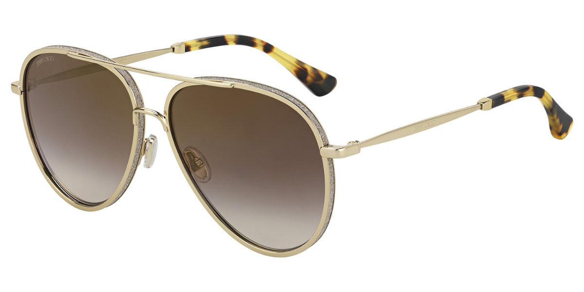 Jimmy Choo Triny/S J5G/JL Pilot Gold Sunglasses 
