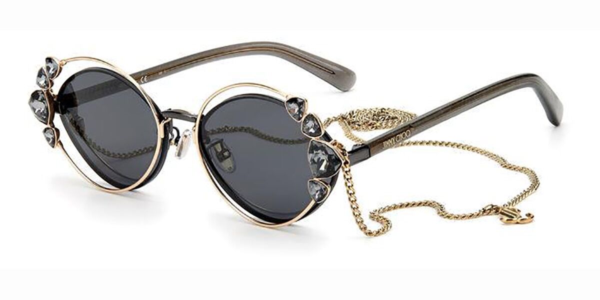 jimmy choo black and gold sunglasses