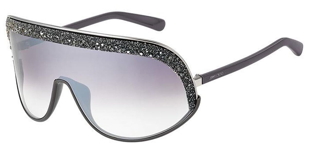 Jimmy Choo Siryn/S KB7/NQ Sunglasses Glittered Grey VisionDirect