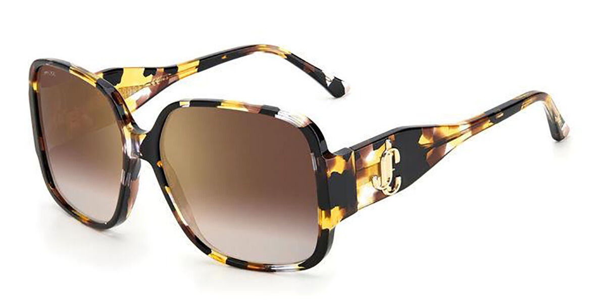 Jimmy Choo Tara/S EPZ/JL Sunglasses Yellow Red Havana VisionDirect Australia