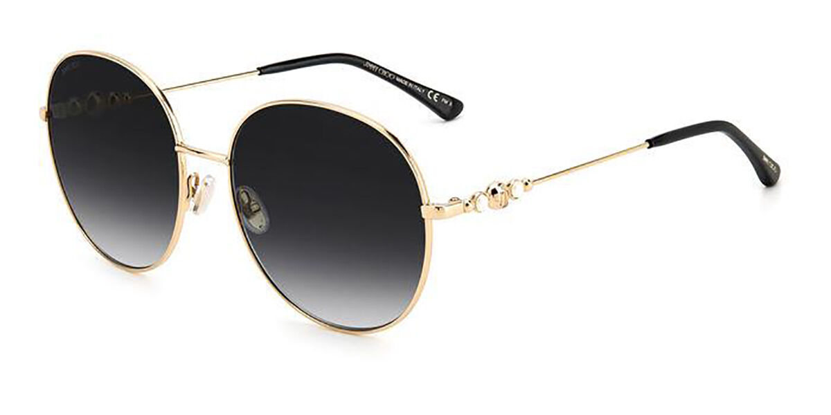 NEW 2024 JIMMY CHOO SUNGLASSES JIMMY CHOO BIRDIE/S 2M2 BLACK GOLD WOMEN’S EYEWEAR