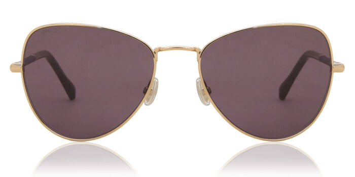 Jimmy Choo Carol/S BKU/2S Cat Eye Nude gold Sunglasses  display picture 1