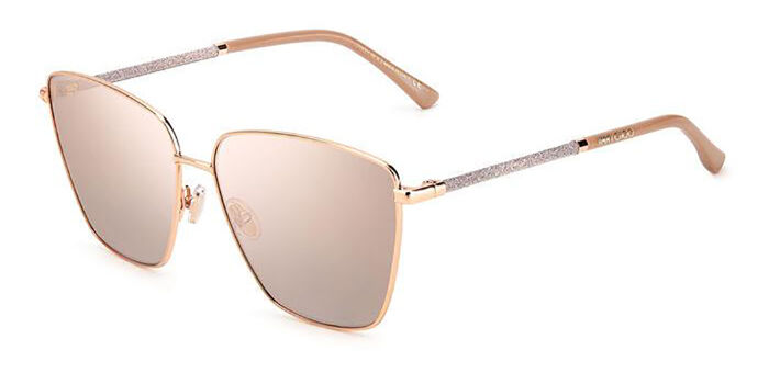 Jimmy Choo Lavi/S 06J/HA Square Gold Havana Sunglasses  display picture 1