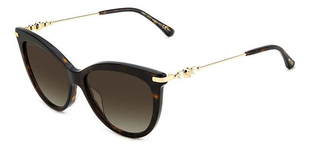 Jimmy Choo TINSLEY/G/S 086/HA Cat Eye Havana Sunglasses  display picture 3