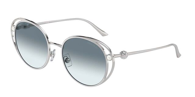Jimmy Choo Elegant Silver Sunglasses Jimmy Choo JC4023J 30028G Square Glitter/Silver Sunglasses  main image 3