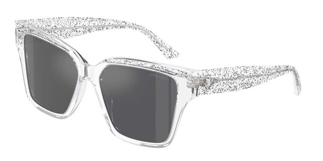 Jimmy Choo Silver Glitter Sunglasses Giava | Crystal Glitter Square Sunglasses | JIMMY CHOO main image 3