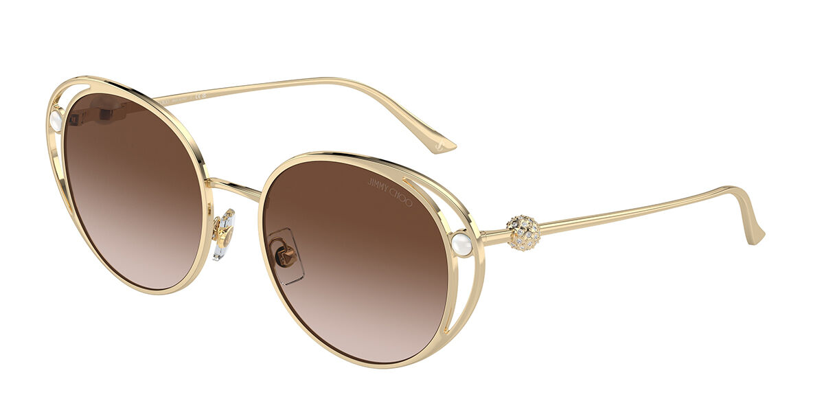 Zdjęcia - Okulary przeciwsłoneczne JIMMY CHOO JC4003HB 300613 53 Zlote Damskie Okulary Przeciwsloneczne 